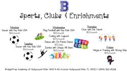 Sports, Clubs and Enrichment Offerings